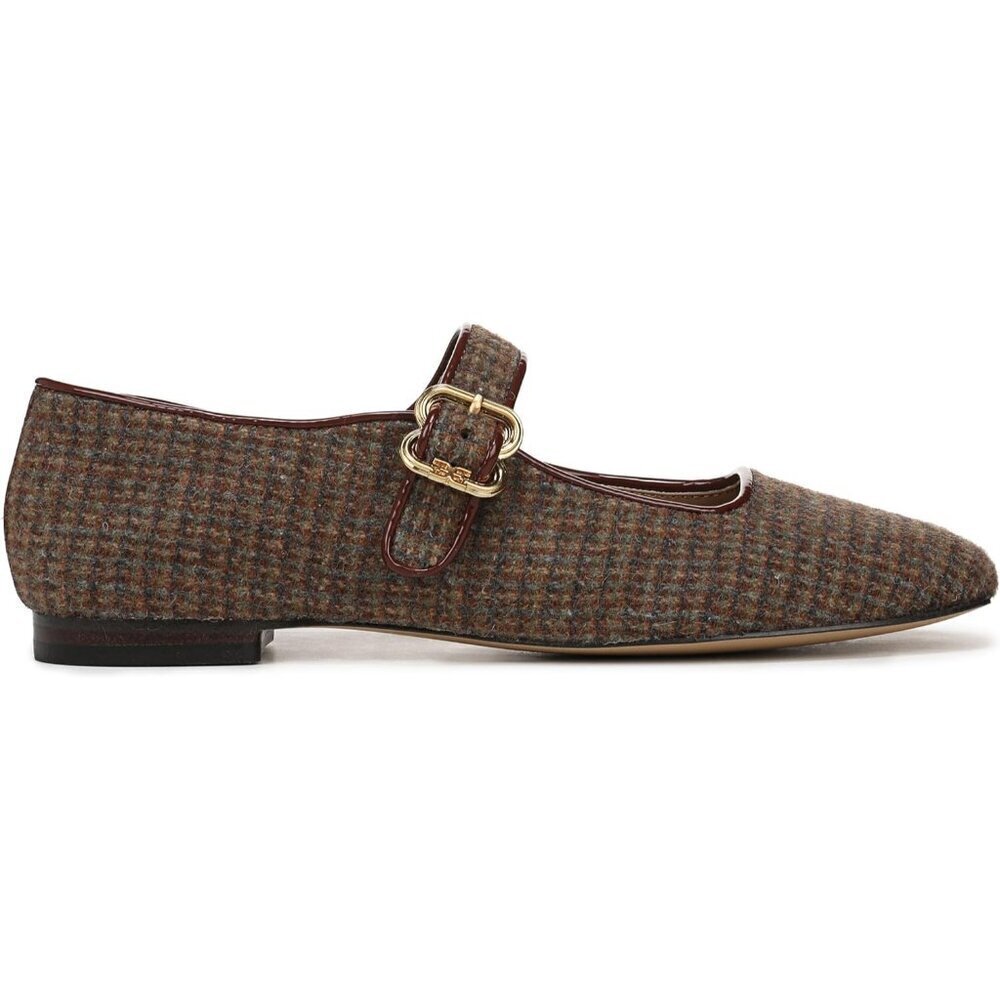 Sam Edelman Womens Brown Plaid Polyester Closed Pointed Toe Ballet Flat Shoes - Picture 6 of 6